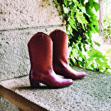 Kadın Bot UBEDA Toni Pons LEATHER COWBOY ANKLE BOOTS WITH HEEL