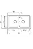 Teka STONE 90 B-TG 115260001 Çift Hazneli Tegranite Eviye