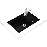 Teka - STONE 60 S-TG CARBON - Ankastre Kumanda Sifonlu Granit Eviye - Karbon - 78 cm - 115330036