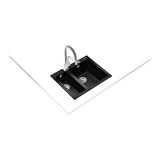 Teka FORSQUARE 590 TG BLACK Ankastre Kumanda Sifonlu Granit Eviye Siyah 59 cm