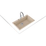 Teka - FORSQUARE 72.40 TG AVENA BEIGE - Ankastre Kumanda Sifonlu Granit Eviye - Bej - 72 cm - 115230002