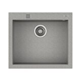 Teka FORSQUARE 50.40 TG STONE GREY Ankastre Kumanda Sifonlu Granit Eviye Gri 50 cm