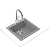 Teka FORSQUARE 50.40 TG STONE GREY Ankastre Kumanda Sifonlu Granit Eviye Gri 50 cm