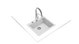 Teka FORSQUARE 50.40 TG ARTIC WHITE Ankastre Kumanda Sifonlu Granit Eviye Beyaz 50 cm