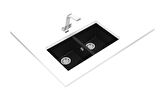 Teka - SQUARE 760 TG BLACK - Tezgahaltı Granit Eviye - Siyah - 76 cm - 115260024