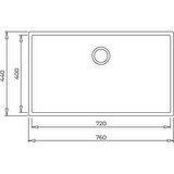 Teka - SQUARE 72.40 TG AVENA BEIGE - Tezgahaltı Granit Eviye - Bej - 72 cm - 115230017