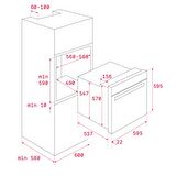 Teka - HRB 6300 VN - Ankastre Multifonksiyonel Analog Zamanlayıcılı Country Fırın - Vanilya - 70 lt - 111010012