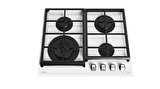 Teka - GZC 64320 XBC WH - Ankastre ExactFlame Teknolojili Kristal Wok Gözlü Cam Gazlı Ocak - Döküm Izgara - Beyaz - 60 cm - 112570168