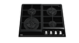 Teka - GZC 64320 XBC BK - Ankastre ExactFlame Teknolojili Kristal Wok Gözlü Cam Gazlı Ocak - Döküm Izgara - Siyah - 60 cm - 112570169
