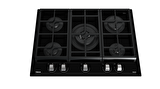 Teka - GZC 75330 XBC BK - Ankastre ExactFlame Teknolojili Kristal Wok Gözlü Cam Gazlı Ocak - Döküm Izgara - Siyah - 70 cm - 112570173