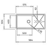 TEKA BROOKLYN 60 M-XP 1B 1D TEK GÖZLÜ 98x50 ÇELİK EVYE