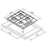 Teka Chef 4 Siyah Ankastre Set ( HEB 723 BK - HLX 640 BK - DBT 60 BK)