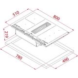 Teka-AFF 87601 MST Entegre Davlumbazlı 80 cm DirectSense İndüksiyon Ocak