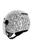 Jet&Ofc SH-62SV Kioto Doodle White L