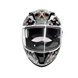 Shiro SH-605 sv Skull Candy Full Face Motosiklet Kaskı + Iridium Vizör