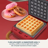 Rock’Ntoast Retro One Red 3’Ü 1 Arada Tost Makinesi | Sandviç, Waffle Ve Donut Makinesi