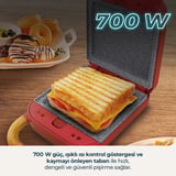 Rock’Ntoast Retro One Red 3’Ü 1 Arada Tost Makinesi | Sandviç, Waffle Ve Donut Makinesi