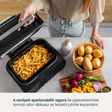 Cecofry Firedome 6000 Airfryer 6 L Grill Teknolojili 2400W Güçlü Yağsız Fritöz Çoklu Pişirme