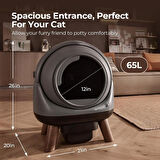 Els Pet Otomatik Koku Kontrollü Akıllı Kedi Tuvaleti 65 Lt