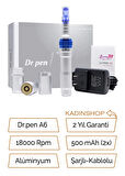 Dr.Pen A6 Şarjlı Dermapen Cihazı ( Türkiye Garantili) 2 Bataryalı Derma Pen Kalıcı Makyaj Dermaroller