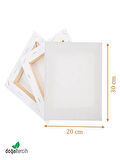 3 Adet 20x30 cm Boş Tuval Tablo
