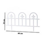 Omnipazar SY-5992 Estate Plastik Bahçe Çiti 60x32 cm 4'lü Set
