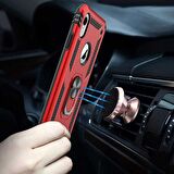 Gpack Apple iPhone Xr Kılıf Vega Standlı Yüzüklü Mıknatıslı