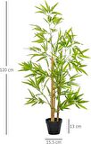 Yapay Ağaç Bambu Ağacı 3 Gövdeli 100*40cm Siyah Plastik Saksılı