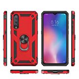 Gpack Xiaomi Mi 9 Kılıf Vega Standlı Yüzüklü MıknatıslıNano Glass