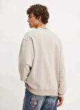 Desigual Bisiklet Yaka Gri Erkek Sweatshırt Desigual 24WMSK09 Gri Sweatshirt
