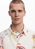 Desigual Regular Fit Krem Erkek Gömlek 25SMCW14_MAN WOVEN SHIRT LONG SLEEV