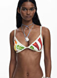 Desigual Beyaz Kadın Bikini Üst 25SWMK05