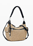 Desigual Açık Kahve Kadın Çapraz Çanta BAG_HALF LOGO RAFFIA ASTANA