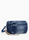 Desigual Mavi Kadın Cüzdan MONE_HALF LOGO DENIM JULIA