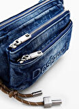Desigual Mavi Kadın Cüzdan MONE_HALF LOGO DENIM JULIA