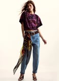 Desigual Bisiklet Yaka Siyah - Pembe Kadın T-Shirt 26SWTK26