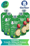Gerber Yulaflı Elma Ve Yaban Mersini Püresi 5 Li Set