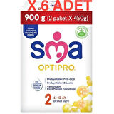 SMA Optipro 2 Devam Sütü 450 gr 2li X 6 Adet