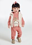 Mayoral Kız Bebek Peluş Yelekli 3'Lü Eşofman Takımı 22K.MYR.02836.050