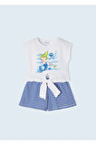 Mayoral Kız Çocuk Yazlık Tişört Şort 2 Li Set 3216