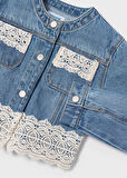 Mayoral kız çocuk denim gübürlü çeket 3438