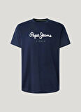 Pepe Jeans Bisiklet Yaka Baskılı Lacivert Erkek T-Shirt PM508208 595 EGGO N