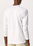 Pepe Jeans Bisiklet Yaka Beyaz Erkek T-Shirt PM508209-800 EGGO LONG