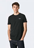 Pepe Jeans Bisiklet Yaka Siyah Erkek T-Shirt PM508212-999 ORIGINAL BASIC 3 N