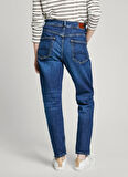 Pepe Jeans Yüksek Bel Dar Paça Standart Lacivert Kadın Denim Pantolon PL204176VR6R