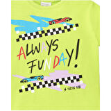 Araba Figürlü Şort Takım