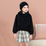 Abel&lula kız çocuk kışlık ekose şort etek 5761