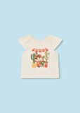 Mayoral Kız Bebek Penye Şort Takım İki Tshirtlü