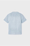 Erkek Çocuk Kısa Kollu Keten Gömlek - Mavi  | 3 YAŞ