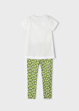 Kız Çocuk Tişört Tayt Set-Krem | 8 YAŞ